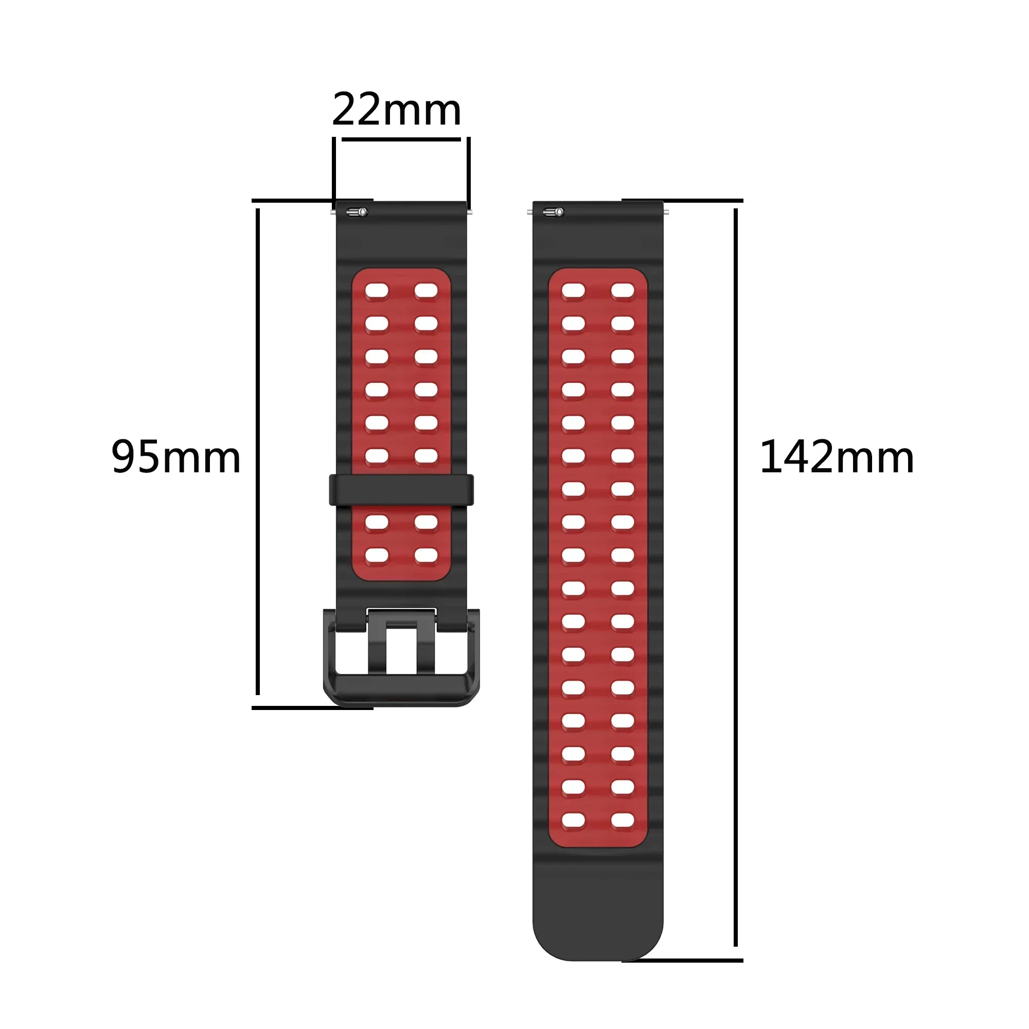 Breathable Two-Tone Silicone S - Motorola Smartwatch Accessories recension och pris