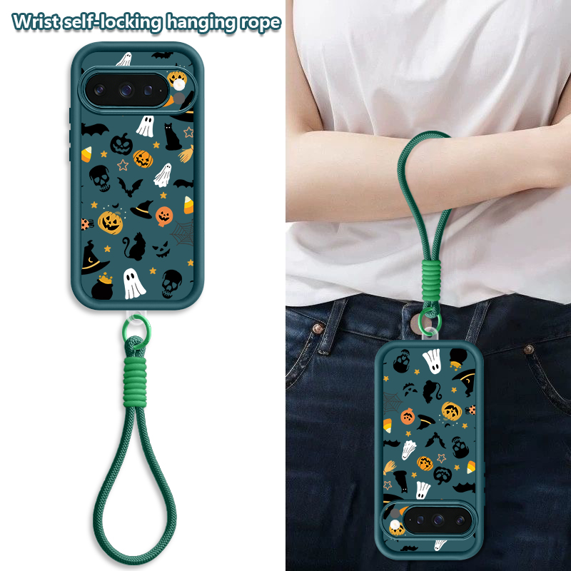 Cartoon Halloween Pattern Lany - Google Pixel 9 recension och pris