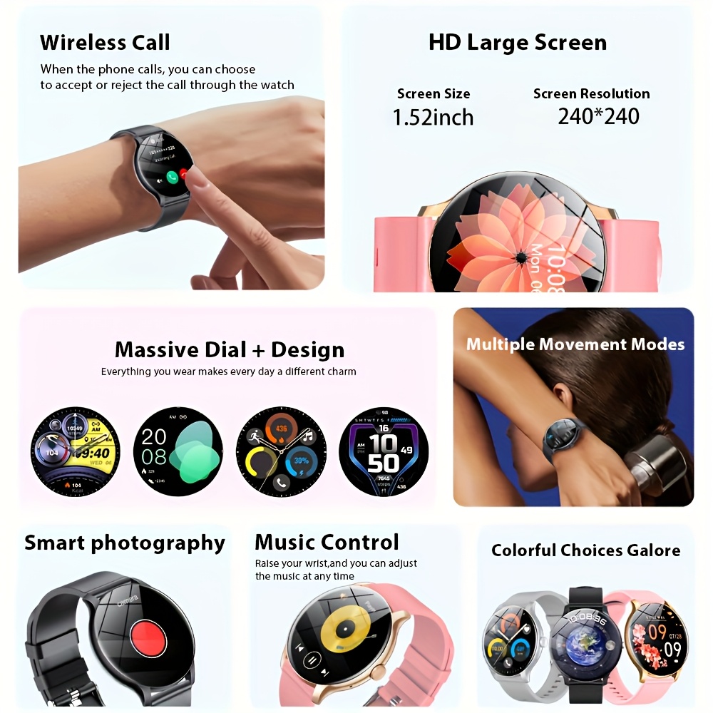 LAXASFIT 2026 Smart Watch 1.52 - Smartwatch Custom recension och pris