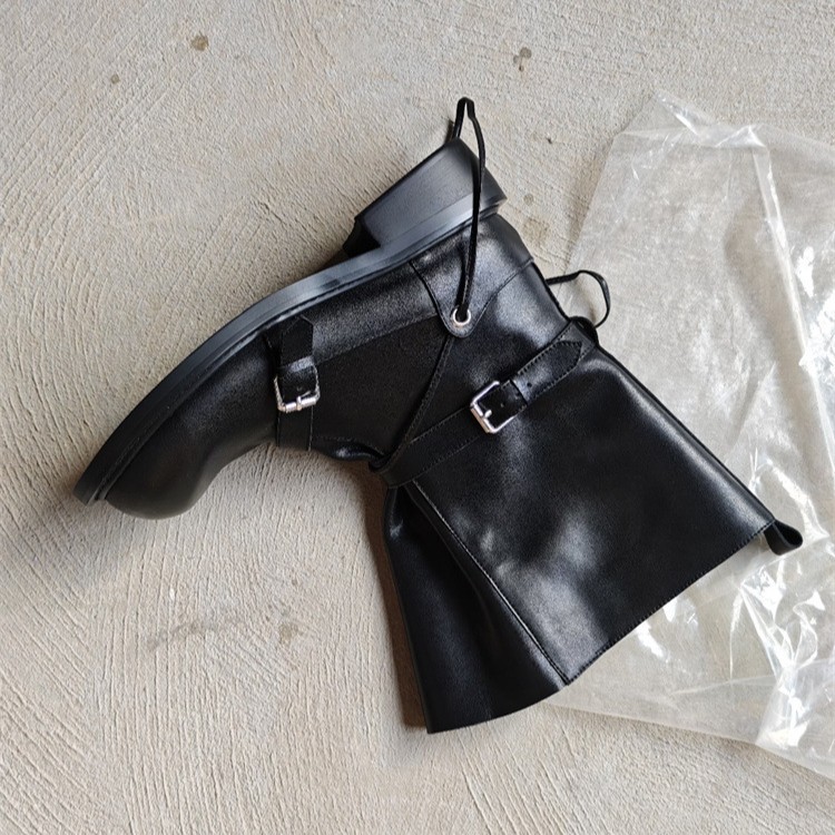 Retro Buckle Mid Calf Boots Wo - Leather Classic Strap recension och pris