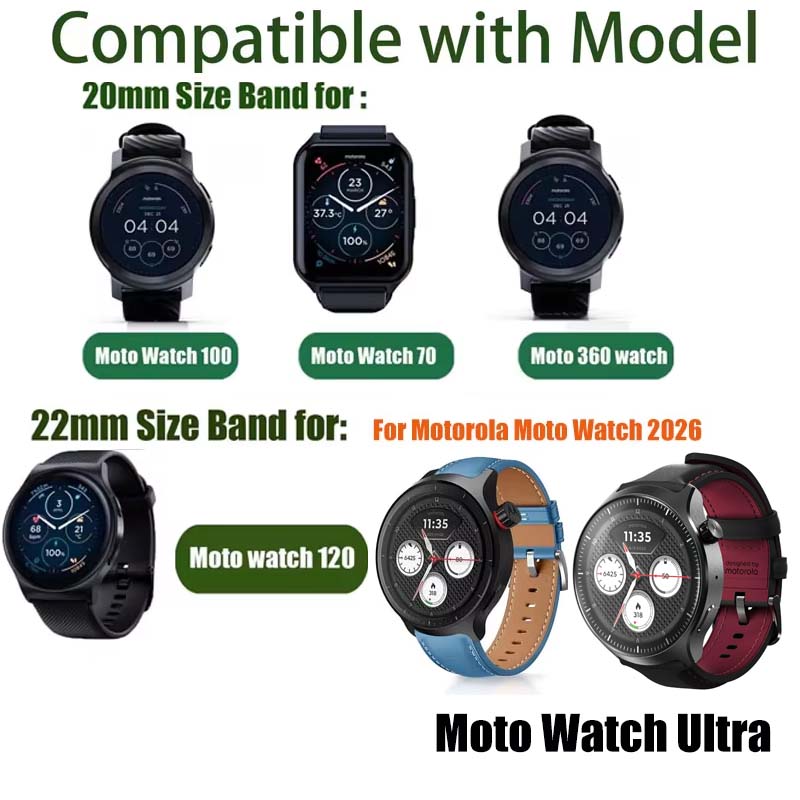 20mm 22mm Bracelet Watchband F - Motorola Smartwatch Accessories recension och pris