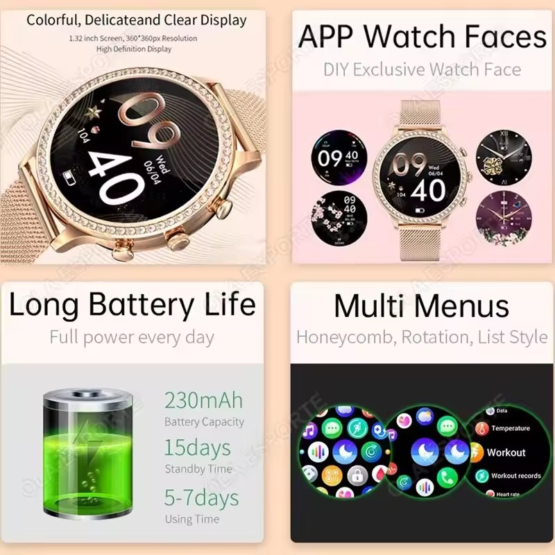 Elegant Ladies' Smartwatch Blu - Smartwatch X12 recension och pris